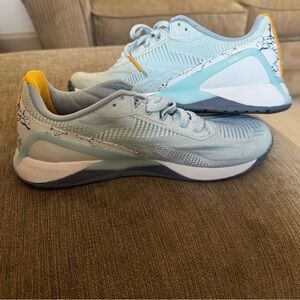 Reebok Nano X1 Training Shoes. National Geographic Edition. Size 7. Blue/yellow